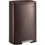 SONGMICS - Vuilnisemmer - 50 l - Bruin - Softclose - Pedaalemmer - Staal