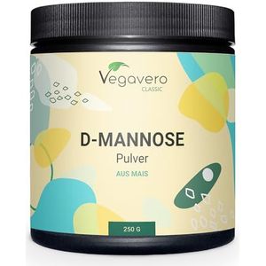 Vegavero D-MANNOSE poeder 250 g | Puur plantaardig & natuurlijk | Laboratorium getest en GMO-vrij | Met maatlepel | Optimale oplosbaarheid | Vegan