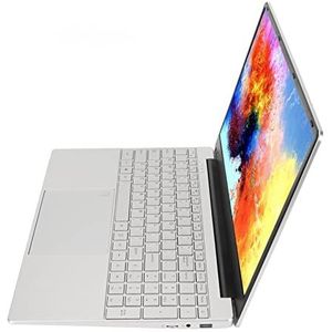 HD Laptop 15.6 Inch IPS Scherm EU Plug Zilver Laptop voor Entertainment (8+128G EU-stekker)
