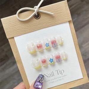 10 stuks handgemaakte pers op nagels kort draagbaar herbruikbaar professionele kunstnagels met strass diamant nagelkunst (Color : 831-S)