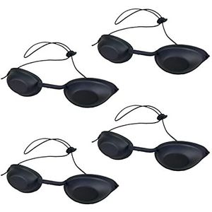 MoK 4 Stuks Tanning Goggles, Tanning Goggles UV, Solarium Veiligheidsbril, LED Veiligheidsbril, voor LED-lichttherapie, IPL-ontharing, UV-bescherming