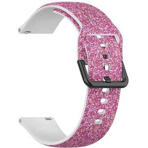 Compatibel met Garmin Forerunner 255/255 Music/265/745/Venu 2/Venu 3/Vivoactive 4, (roze textuur vierkant) 22 mm zachte siliconen sportband armband armband