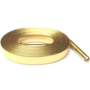 veters, Elastische veters, laarsveters, lederen schoenveters Zwart Wit Werklaarsveters Veters Metalen schoenveters Schoenaccessoires(Metal Gold Gold,180cm)