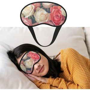 Zachte Kleur Rozen Slaapmasker Zacht Verduisterend Oogmasker met Verstelbare Riem Comfortabele Oogschaduw Cover voor Vrouwen Mannen Diepe Rust Reizen Werk Thuis