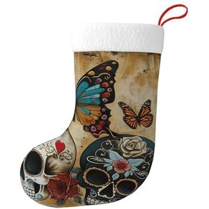 MGGAklp Suiker Schedels Vlinder Print Kerst Kousen Snoep Zakken Voor Familie Vakantie Party Kerstboom Decoraties