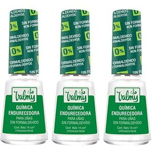 Valmy chemische nagelverharder, formaldehydevrij 7 gratis, versterkende en beschermende behandeling (elk 14 ml)