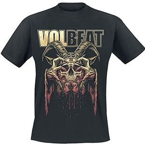 Volbeat Bleeding Crown Skull T-shirt zwart 3XL 100% katoen Band merch, Bands, Duurzaamheid