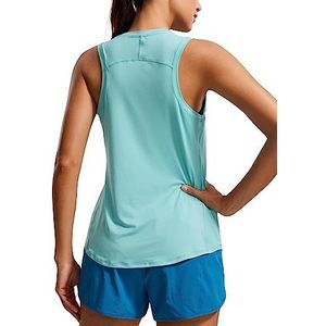 CRZ YOGA Vrouwen Sport Tank Top Racerback Mouwloze Yoga Tops Zomer Fitness Tops Gym Lichtgewicht Sport Top Tropisch Mintgroen L