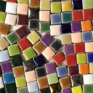 Mozaïek tegels 100g DIY keramische mozaïek tegels glas spiegel handgemaakte ornamenten tegels muur ambachten kleurrijk kristal voor decoratieve materialen 58 (kleur: kobaltblauw)