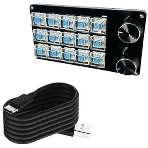KUAIYIJU Programmeerbare Macro Toetsenborden Met 2Knobs Mechanische Gaming Toetsenbord Hot Swappable Schakelaars Draad Aanpasbare Controle Pad