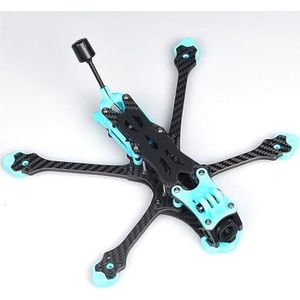 IWBR 5 ""238mm 6"" 269mm DC Frame T700 Carbon met zijdeachtige coating for O3 Analoge Vista HDzero Walksnail Rc Drone (Size : 5 inch Turquoise)