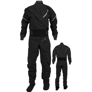 Droogpak Voor Kajaks Voor Heren, Lichtgewicht 3-Laags Droogpak, Waterdicht, Voor Peddelen, Vissen, Varen, Kanoën, Raften, Toeren En Zeilen,Black-3XL