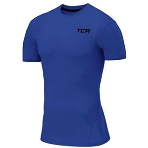 TCA Mannen Pro Performance Compressie Basislaag Korte Mouw Thermische Top - Helderblauw, XL