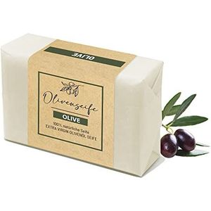 NELUHA Olijfolie zeep natuur met amandelolie 100% natuurlijke zeep zonder additieven voor huid, haar en scheerbeurt, douchezeep verzorgend voor alle huidtypes, zonder parfum, zonder allergenen, plasticvrije olijvenzeep