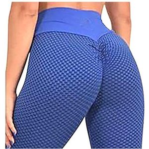 Legging Vrouwen Leggings Hoge Taille Dot Fitness Leggins Hoge Stretch Sportswear Dames Polyester Casual Naadloze Broek Panty (Color : Blue, Size : L)