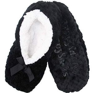Super zachte warme zachte zachte zachte zachte zachte touch-slaper slippers antislip gevoerde sokken - verschillende, 07 Zwart, Medium