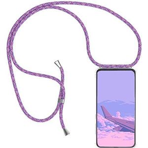 Smartphone Necklace with Transparent Silicon Case for Samsung Galaxy A52 5G Cover TPU Soft Case Adjustable Length Lanyard, Hands Free Cord Lanyard Phone Case Cross Body Necklace Cord Cover
