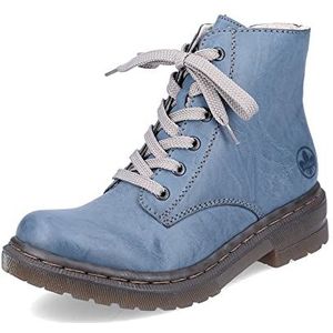 Rieker DAMES Laarzen 78240, Vrouwen Veterlaarzen,veterschoenen,halve laarzen,veters,Blauw (blau / 14),40 EU / 6.5 UK