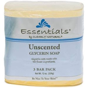 Clearly Natural Glycerin Bar Soap Unscented - 3 Bar Pack 12 oz