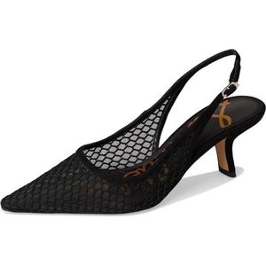 Sam Edelman Women's Bianka Sling Pump, Black Suede Net Mesh, 8.5