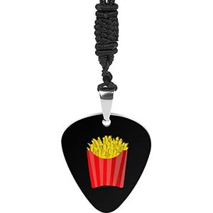 Friet Gitaar Pick Ketting Gepersonaliseerde Hanger Ketting Sieraden Pick Ketting Gift