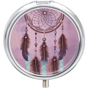 Draagbare Pillendoos Pil Case Dromenvanger Reizen Pillendoos Kleine Pil Case Dagelijkse Pil Container Pil Organizer Pocket Geneeskunde Doos Leuke Pil Case