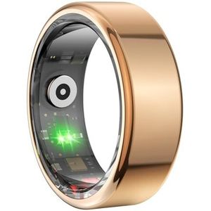 Smart Ring 5.1 Slaapmonitoring, Lichaamstemperatuur, Muziekbediening, Afstandsbediening van de Camera, Bewaking de Hele Dag, voor IOS en (Rosé goud)