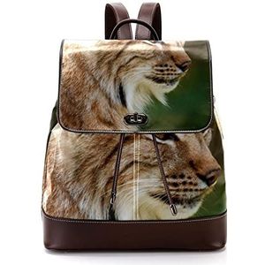 cool dier lynx gepersonaliseerde casual dagrugzak tas voor tiener, Meerkleurig, 27x12.3x32cm, Rugzak Rugzakken