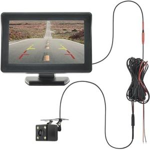 Achteruitkijkcamera Auto-achteruitrijcamera Met Monitor 4,3 Inch TFT LCD-scherm Achteruitrijcamera Voor Parkeren Achteruitrijvoertuig Achteruitrijcamera (Maat : 430-4LED)