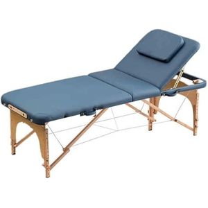 In hoogte verstelbare opvouwbare massagetafel, draagbaar tatoeagetherapiebed Moxibustion met hoofdgat, geschikt for spa-salon(Color 4,186x60x52-82cm)