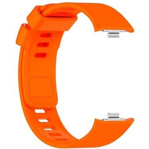 OcioDual Slimme Horlogeband Compatibel met Xiaomi Smart Band 8 Pro, Redmi Watch 4, Siliconen Smartwatch-armband, Zweetbestendig, Ademend, Metalen Haak, Oranje, Horlogebanden