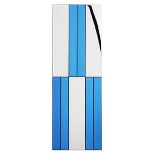 1 stuk blauw zilver spiegel metaal roestvrij staal 396 x 138 mm mozaïek tegel achtergrond muur restaurant bar winkel decoratie glanzende wandtegels (kleur: E06, maat: 396 x 138 mm)