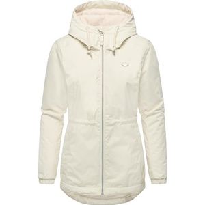 Ragwear Dames warme waterdichte winterjas met capuchon Dankka Warm YOUMODO XS-6XL, Ecru25, S