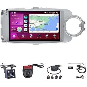 Android Autoradio Video Multimedia Speler, 9 Inch Touch Screen Radio Plug And Play Autotoebehoren met Bluetooth En Navigatie En Achteruitrijcamera Voor Toyota Yaris 2012-2017 (Size : M200S 4G+WIFI