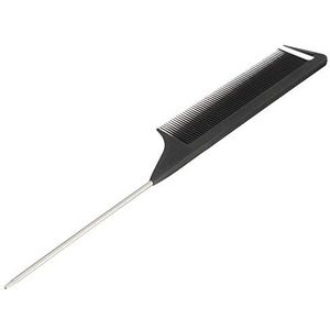 DieffematicSZ kam 1 stks zwarte fijne tand metalen pin anti-statische kapsel staart kam 220x28x4mm haarstyling tool voor schoonheid