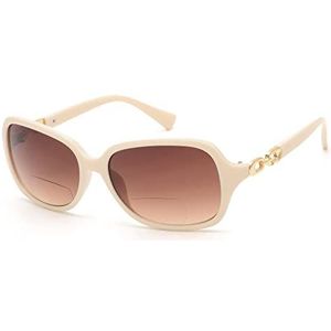 JM Bifocale leesbril voor dames, vintage zonnebril, uv-bescherming, Bruin, One Size