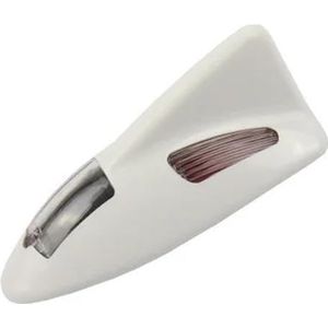 Audio- & videoantennes voor auto Auto haaienvinantenne Zonne-dak met anti-achteruitrijwaarschuwingslicht Accessoires - Geschikt voor alle auto's Autoradio Antenne(White)