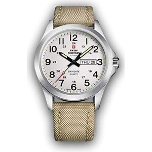 Swiss Military Herenhorloge kwartshorloges SMP36040.06, beige, Riem