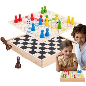 Generic Reisschaakspel, Reisschaak | Vliegende schaaksets voor kinderen 2 in 1,Puzzelspel Beginners Schaken, Vliegend schaakspel Peuter, Leren vliegende schaakspellen voor kinderen, jongens en meisjes
