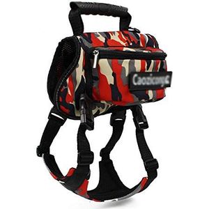 Wudimaoyiyouxian Pet Carrier Rugzak, Polyester Space Capsule Transparante Rugzak Voor Katten En Puppies Voor Reizen Wandelen & Outdoor Gebruik, Red-Camouflage