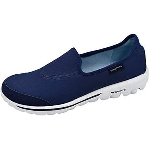 Skechers Go Walk Low-Top Sneakers voor dames, Blauw Navy Wit, 38.5 EU