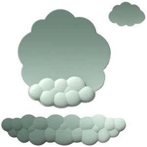 Muismat Cloud Mouse Pad Gradient Toetsenbord Pols Rust Computer Pols Pad Creatieve Bureau Pad Antislip Memory Foam Palm Rest(Set 2)