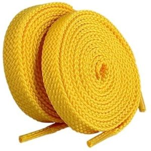 Platte schoenveters, Schoenveters for Sneakers Platte Vrouwen Man Casual Veters Sport Schoenveter Schoenen Balanc String Schoenaccessoires(Yellow,160cm)