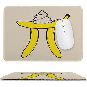 Banan Fruit Geel Grappige Pi Muismat Antislip Muismat Rubberen Basis Muismat voor Kantoor Laptop Thuis 7.9 ""x 9.4