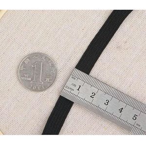 10-180M elastische band breedte 0,3-4,0 cm veelkleurig plat latex elastisch lint DIY naaien kledingstuk badpak broek rubberen rand-zwart 1,0 cm -10 m