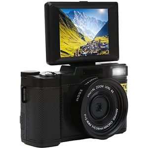 Digitale Camera Vlogcamera met 3 ""180 graden rotatie Flip LCD-scherm, Full HD 2,7K 48 MP Vlog-camera Camcorder Ingebouwde 800 mAh batterij voor bruiloften, verjaardagscadeau