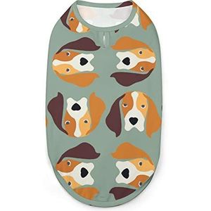 Beagle Honden Huisdieren Shirt Vest Leuke Hond Tank Top Zacht Mouwloos T-shirt voor Puppy Kitty Katten 2XL