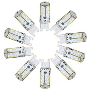 G9 12V LED-lampen, 4W equivalent aan 30W halogeenlamp, 57 SMD 3014, 280LM, 360 graden stralingshoek, AC/DC 10-20V, 10-pack (Color : Koel wit)