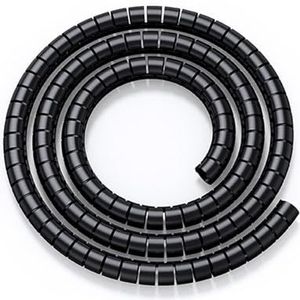 BPABDEITR Spiraalkabelwikkelbeschermer 8-42 mm Multicolor 1 meter(Schwarz,8mm inside diameter)
