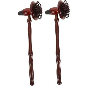 Bijvoet Wellness Hamer, 2 stuks houten massagehamer, handmatige dubbelzijdige rollermassagestaaf